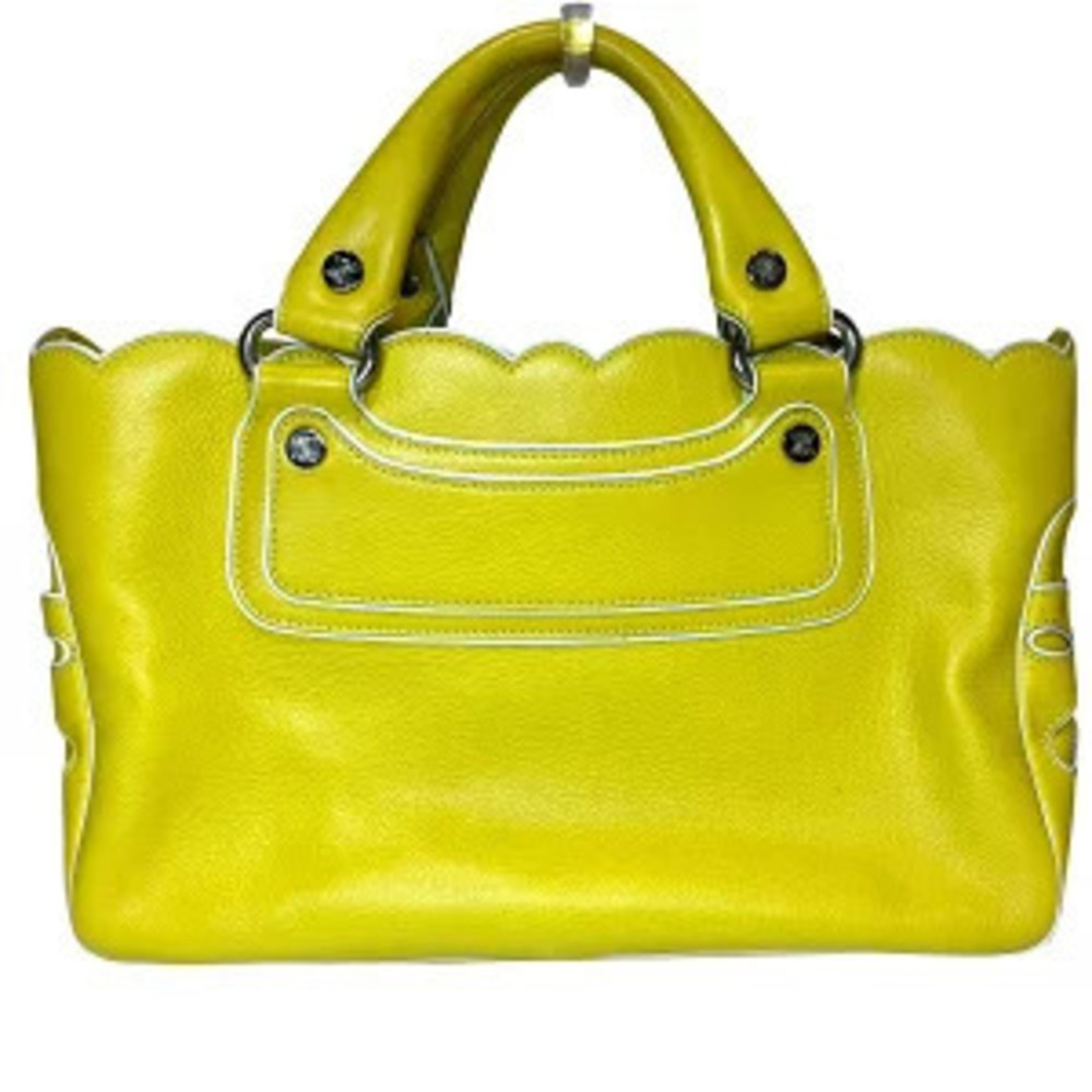 Celine yellow Boogie leather Bag Boogie Bag rolled scalloped Yellow